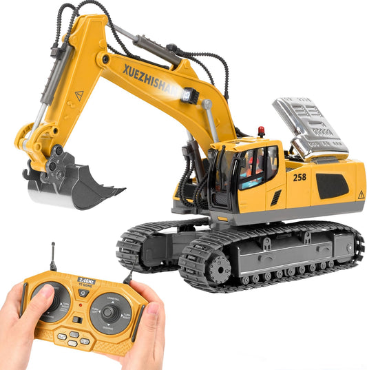 KidsFaves RC excavator with 680 degree rotation for flexible play