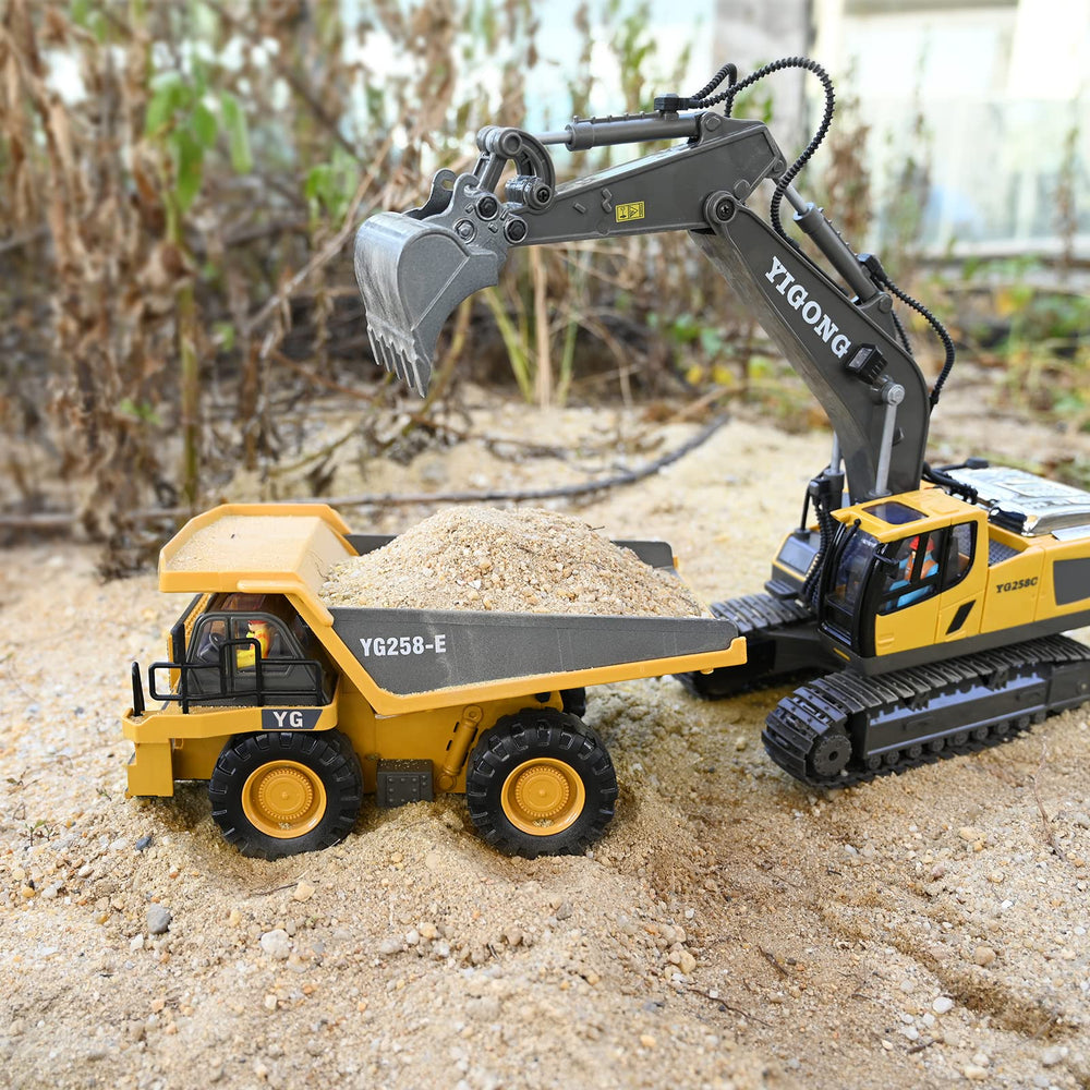 KidsFaves RC truck with two batteries powers longer play sessions.