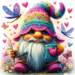 KIDSU 1000-piece gnome puzzle with hearts and butterflies for mindful relaxation.