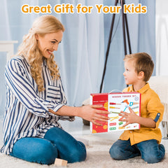 KIDWILL sturdy wooden toolbox keeps tools organized after playtime.