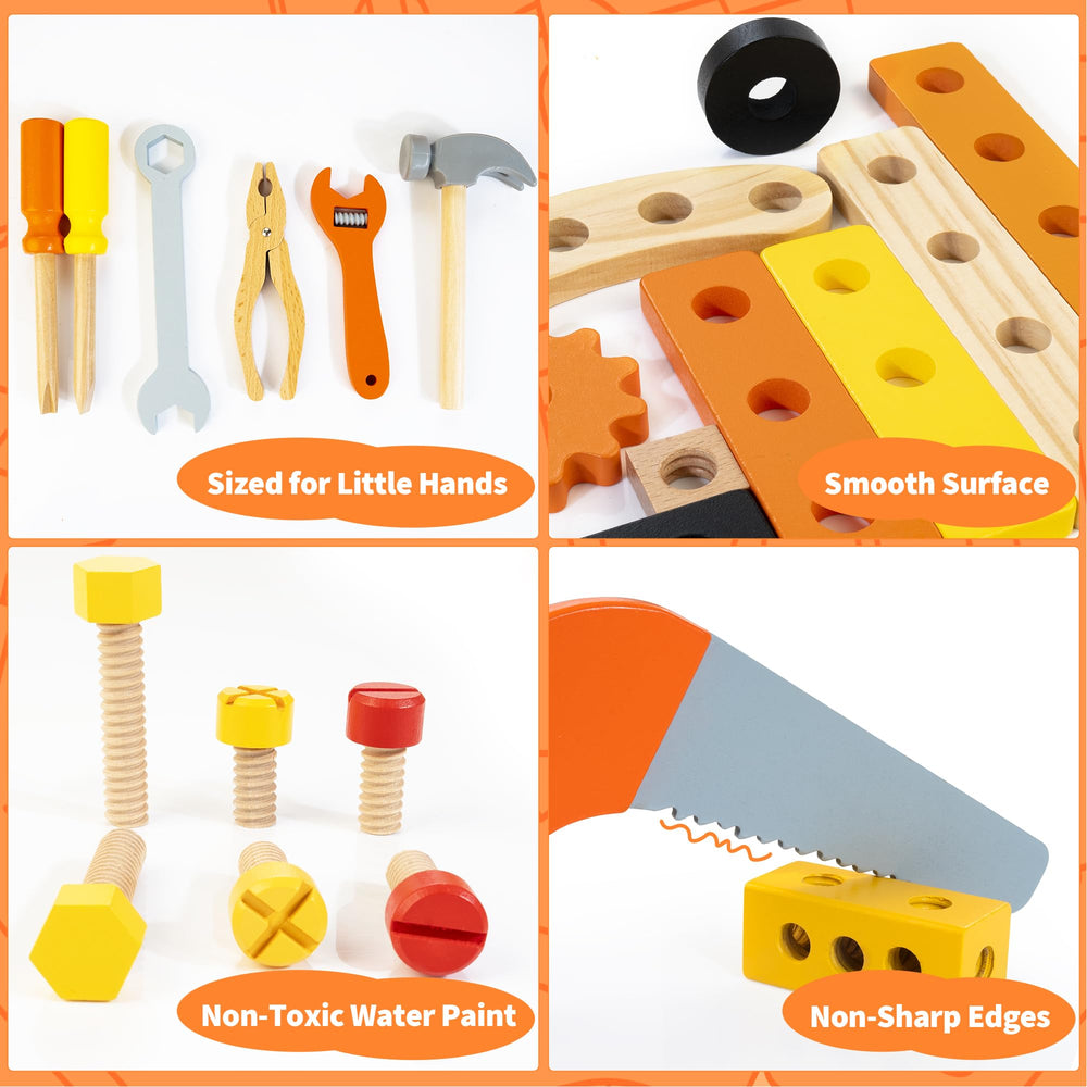 KIDWILL tool bench close-up shows smooth rounded edges.