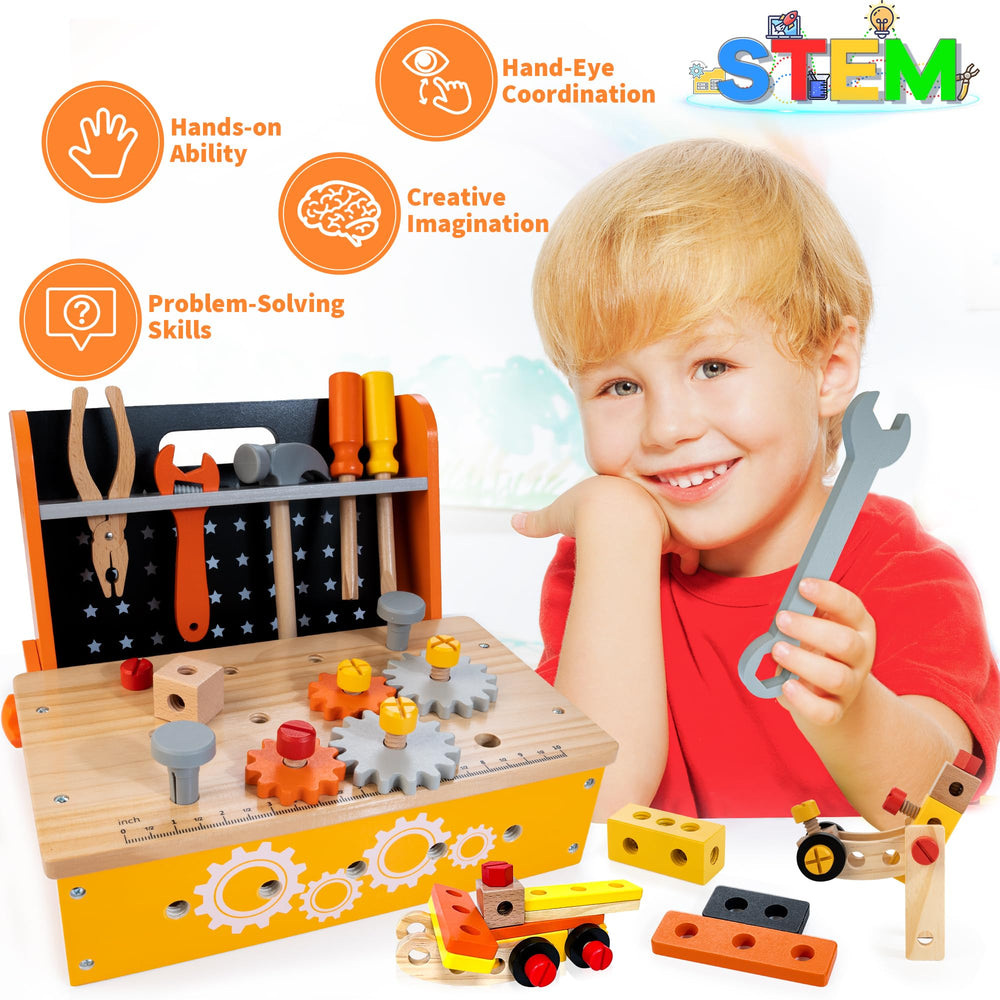 KIDWILL windmill and robot models built through STEM play.