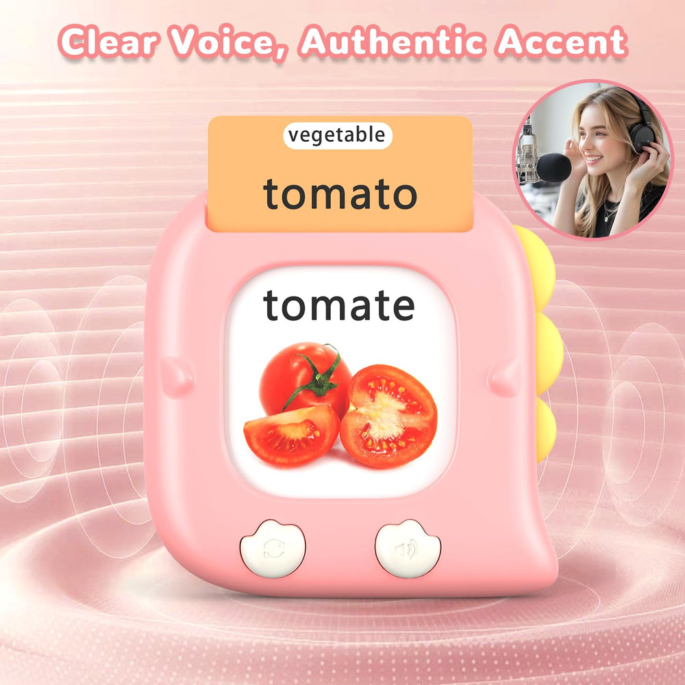 Kidz do 520 bilingual flash cards volume control button for easy adjustments