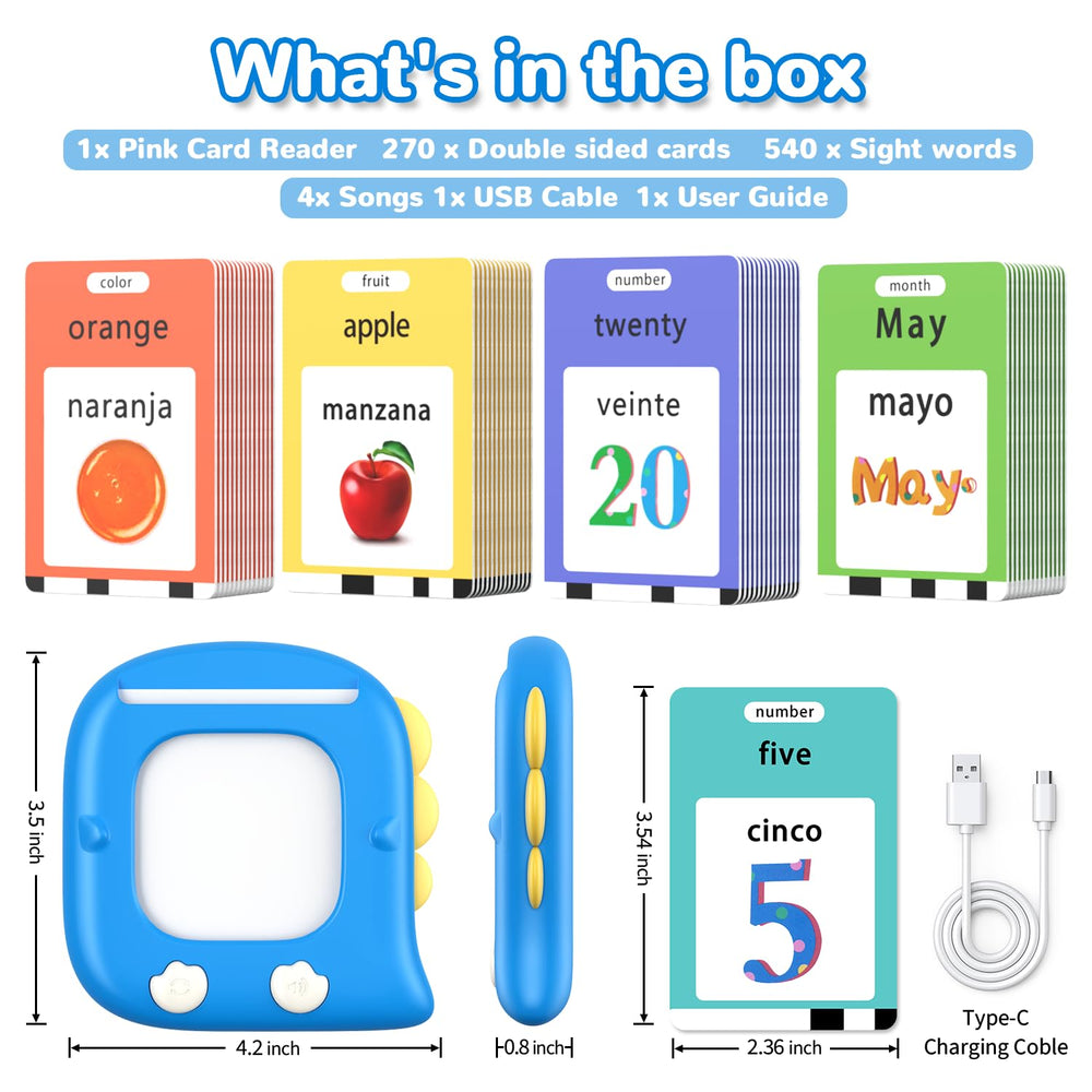 Kidzdo 520 flash cards with sing-along songs for fun language activities.