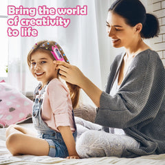 Clamp-design hair-styling tool by KidzKube securing gems without residue