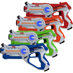 Kidzlane laser tag guns set: four-player action for outdoor battles up to 130 ft