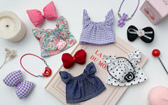 Kigrfv 17 cm doll dress set bag complements outfits for stylish storage