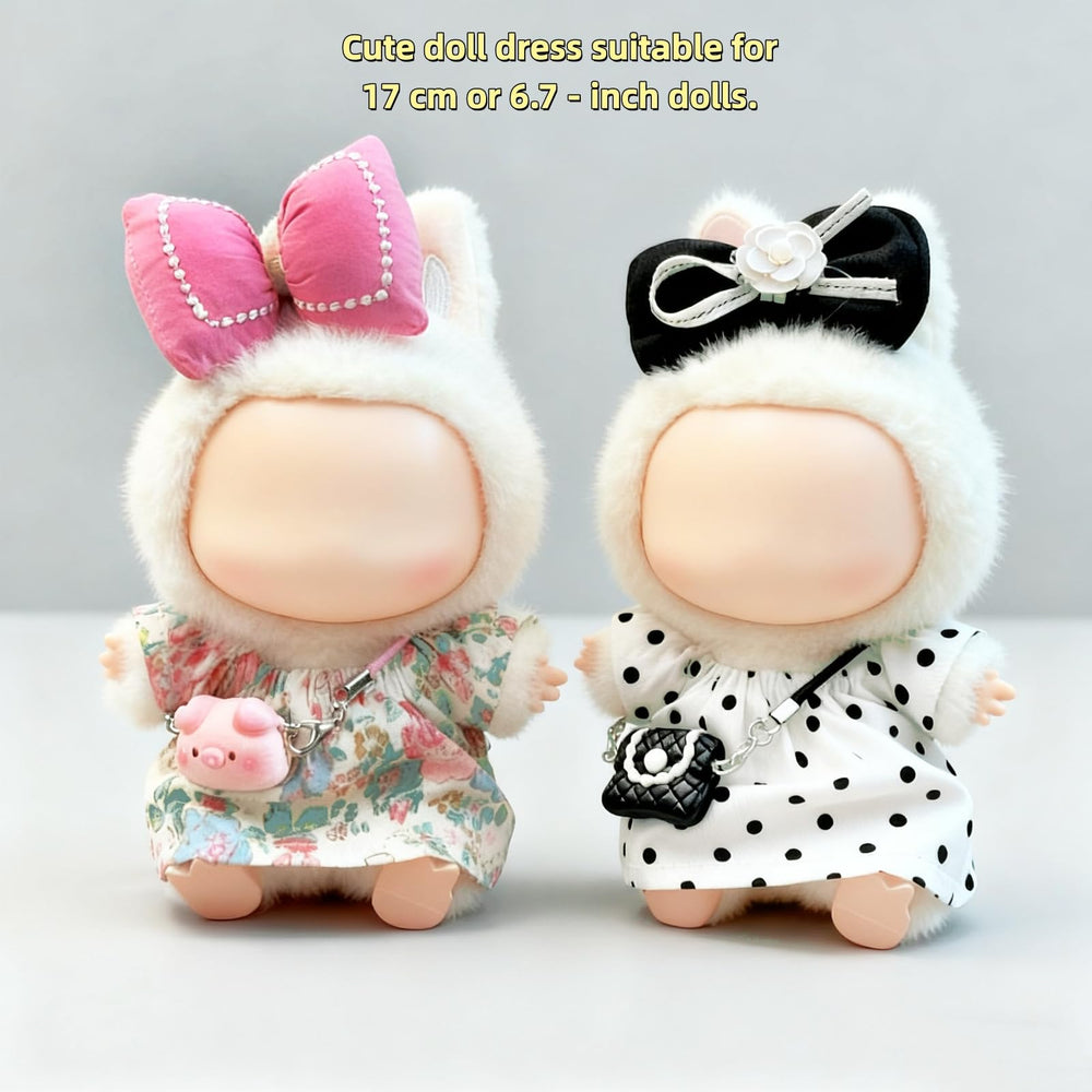 Kigrfv 17 cm doll dress set bow emphasizes charming detail for outfits