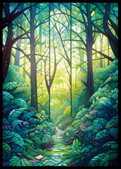 Kiiransr Forest sleeve ultra clear front for pristine card visibility during play