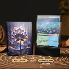Kiiransr Stained Glass Lotus sleeve pack 100-count standard size fits MTG decks.