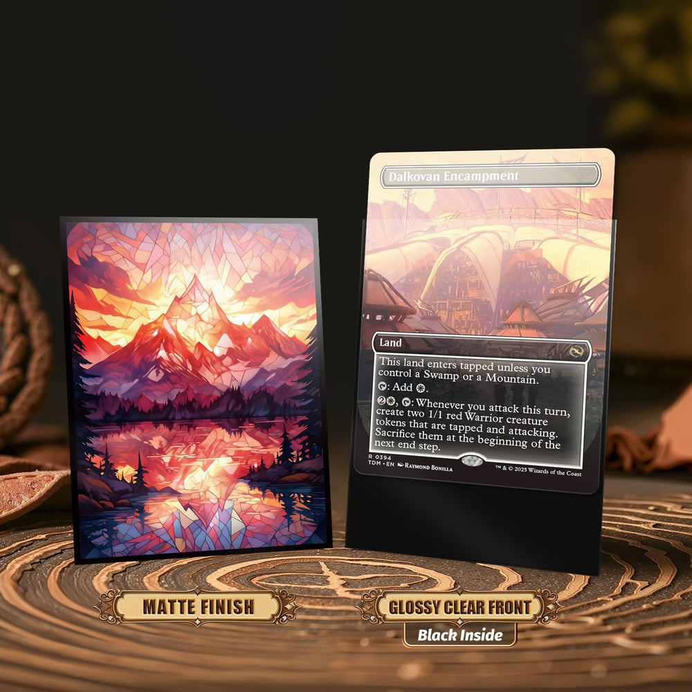 Kiiransr standard size 66x92mm sleeves secure cards for tournaments.