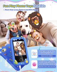 Kikapabi Kids Smart Phone dinosaur screen encourages creative storytelling.