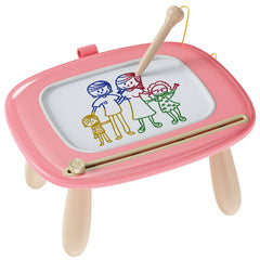 Kikapabi toddler magnetic drawing board pink for mess-free doodling and learning