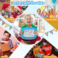 Kikidex magnetic drawing board clean surface enables mess-free art time.