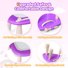 Kikidex purple magnetic board, durable ABS material, non-toxic and safe.