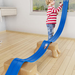 Kikikid suction cups secure the track on glass or tile for mess-free setup.