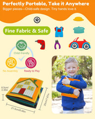 Kikiyaki Busy Book page kitchen play encourages hands-on learning during pretend meals
