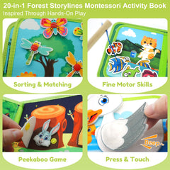 Kikiyaki Busy Book treehouse peekaboo reveals hidden elements for curiosity
