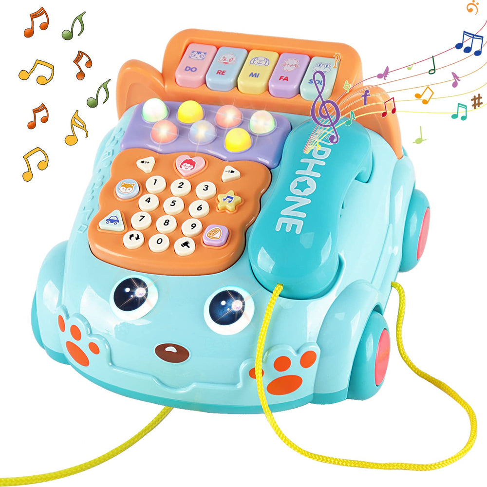 Kimery Baby Toy Phone Cartoon with piano lights for interactive play.