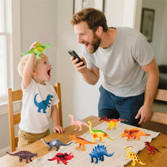 Kimicare dinosaur figures bright colors facilitate engaging play sessions