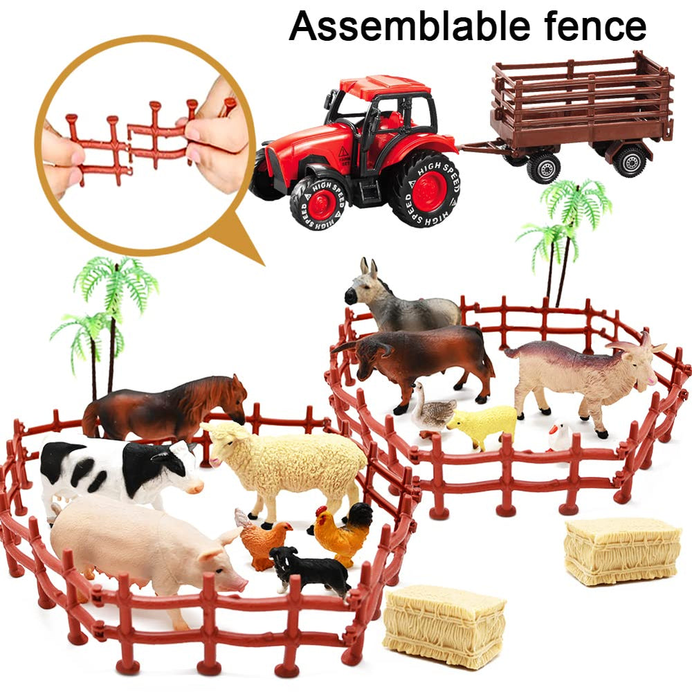 Kimicare 14 fence panels create modular enclosures for pretend farms.