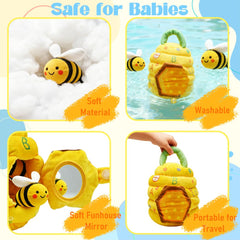 Kimicare hive mirror supports babies' self-recognition during playtime.