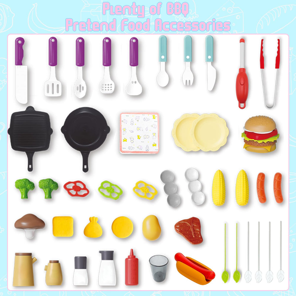 Kimicare detachable side tables provide space to cut and sauce during play.