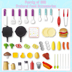 Kimicare detachable side tables provide space to cut and sauce during play.