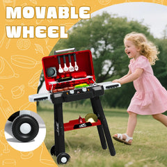 Kimicare Kids Grill Playset includes realistic accessories for interactive cooking.
