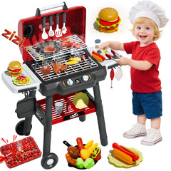Kimicare Kids Grill Playset main unit for pretend grilling at home.