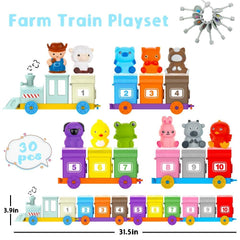 Kimicare train connecting pieces encourage hand-eye coordination during play.