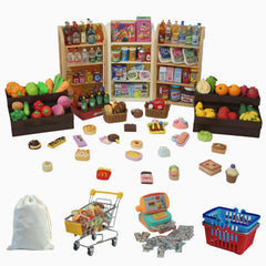 Kimo mini shopping cart playset cart for imaginative pretend shopping and organization