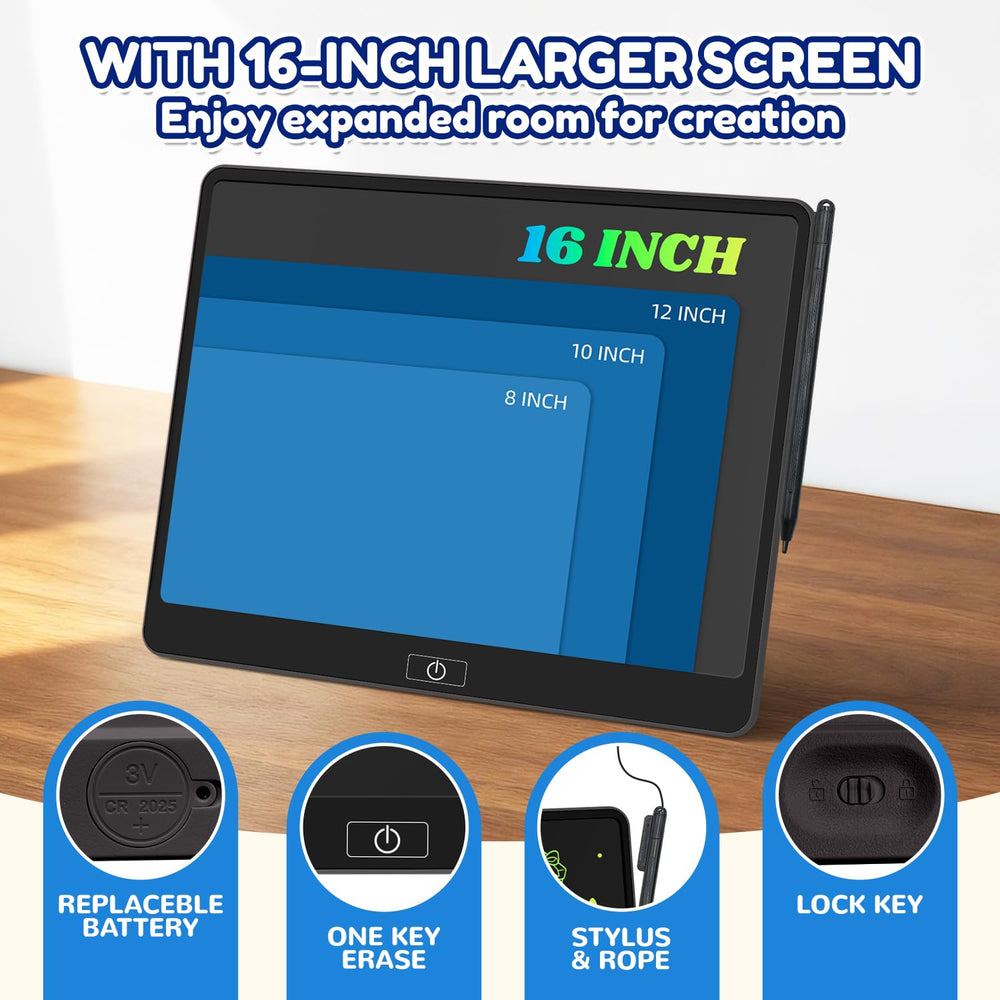 Kinayue doodle board with eye-protecting LCD screen for safe drawing