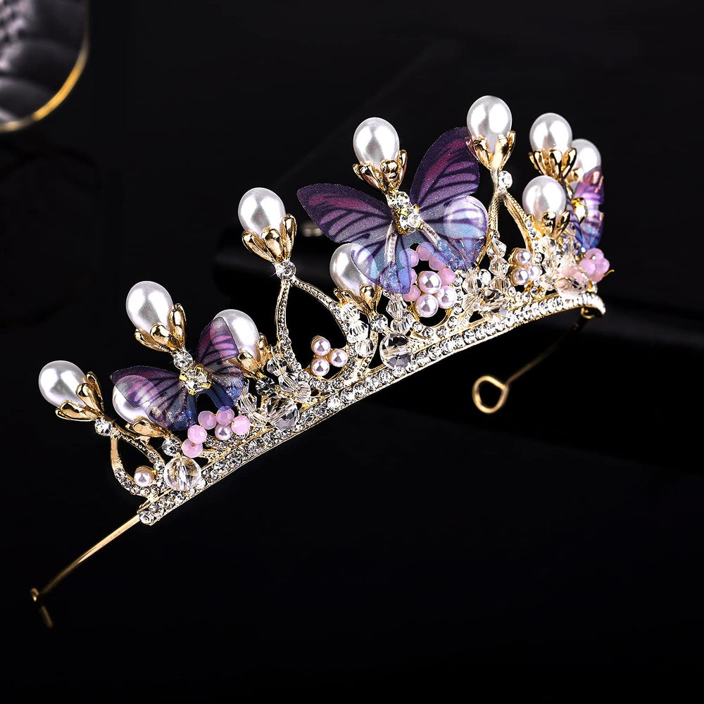 KINBOM Butterfly Crown Lifelike Butterflies adds whimsy to costumes and photos