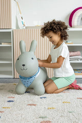 Kindsgut Bouncy Rabbit Hopper packaging demonstrates easy setup and storage