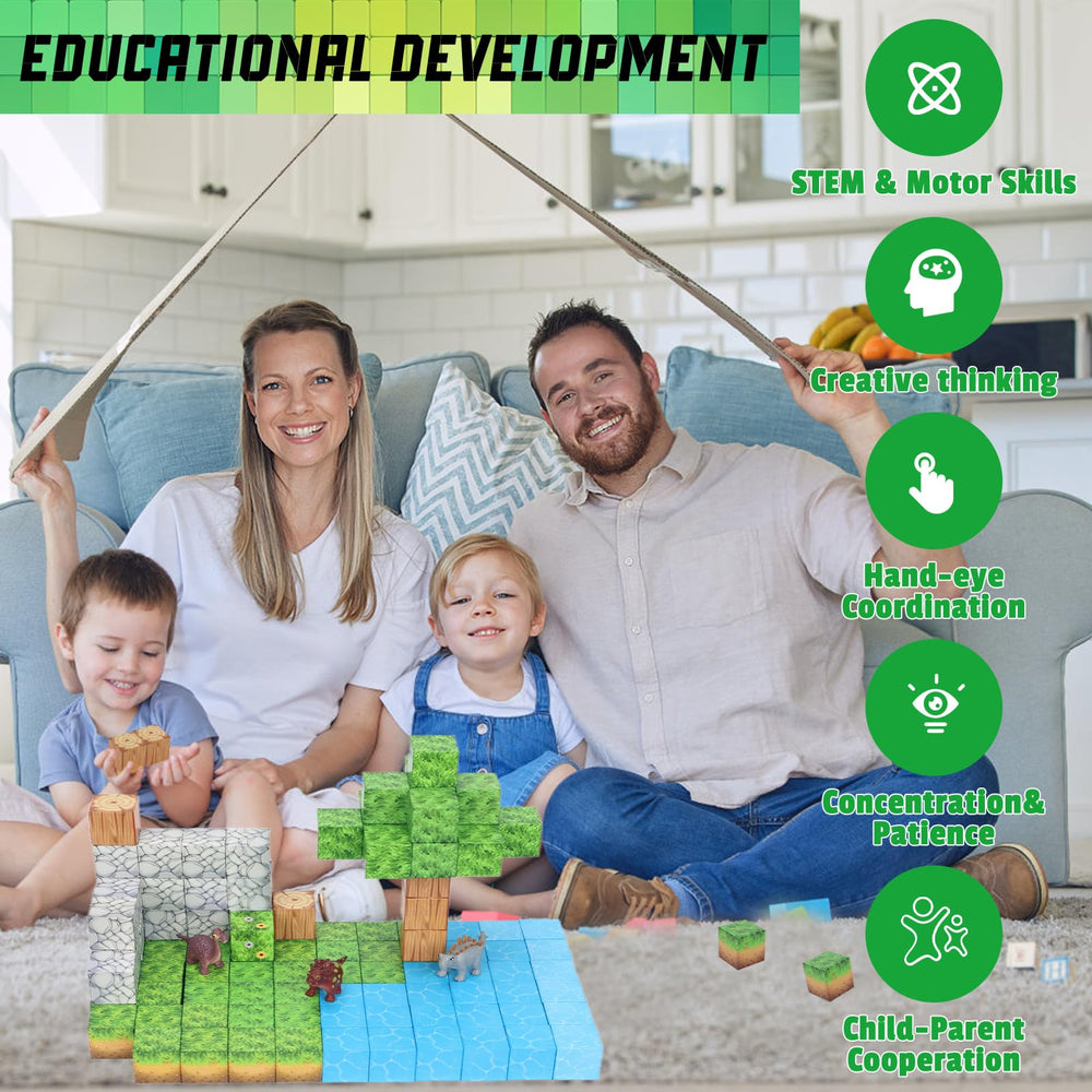 KinetiBlocks clear, vibrant colors guide quick, engaging play experiences.