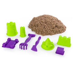 Kinetic Sand Beach Sand Kingdom easy cleanup helps gather sand with a single scoop