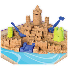 Kinetic Sand Beach Sand Kingdom textured sand feels like wet beach sand for immersive sensory play
