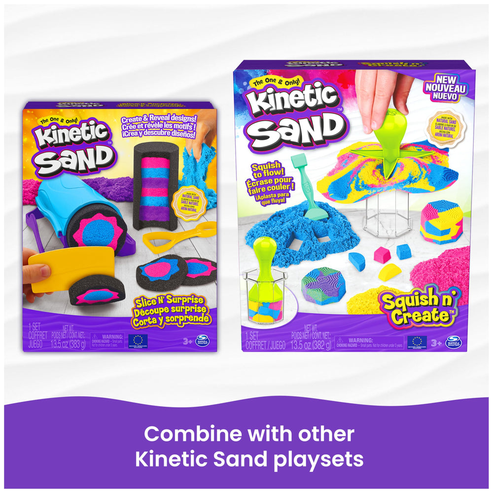 Kinetic Sand cleans up easily after creative sessions.