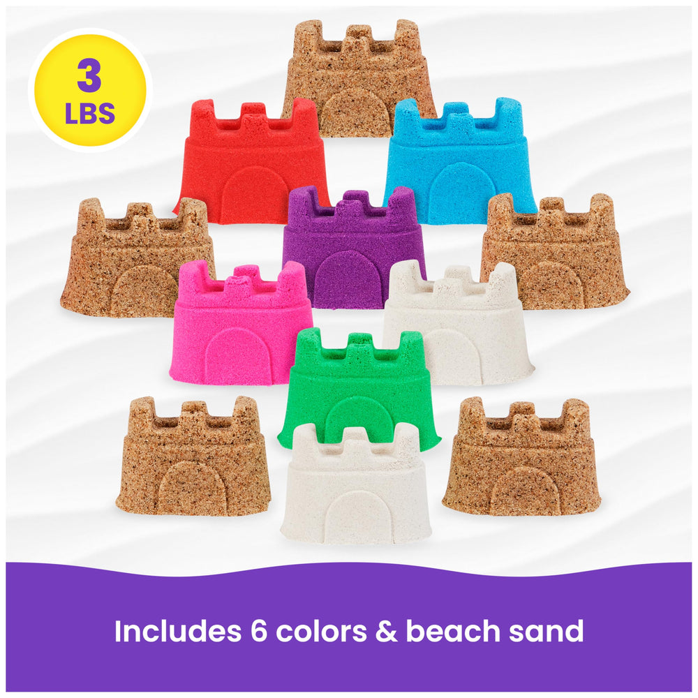 Kinetic Sand neon color pack adds vibrant accents for imaginative builds.