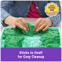 Kinetic Sand Sandbox Set Castle Mold for creative fort-building play