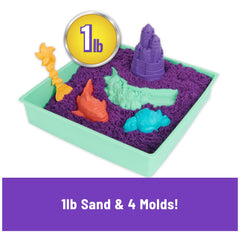 Kinetic Sand sandbox set tools and shovel for digging and shaping.