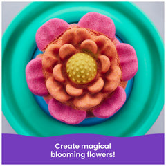 Kinetic Sand SquishBlossom neon yellow sand enables bright bloom creation and contrast