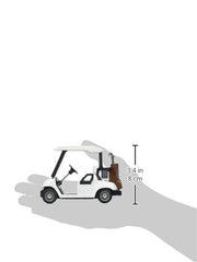 KiNSFUN golf cart pull-back action demonstrates quick, kid-friendly play on desks.