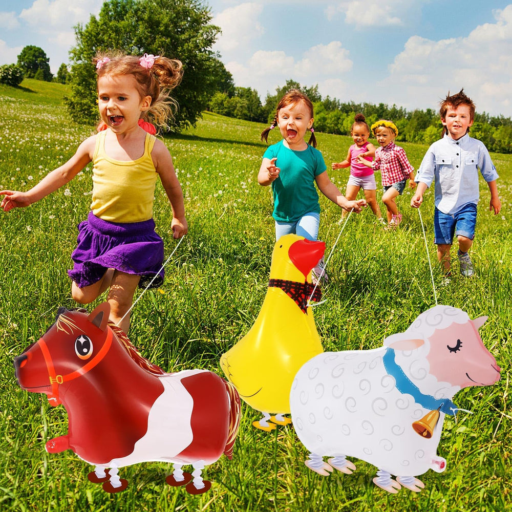 KINYFY walking cow balloon elevates rustic farm decor and photos.