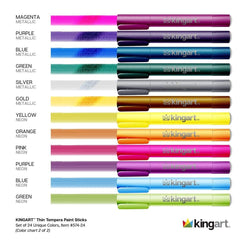 KINGART tempera paint sticks used on paper for quick, vivid drawings