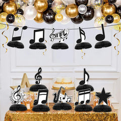 Kingzone birthday table decor highlights festive ambiance with lightweight honeycomb design.