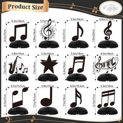 Kingzone honeycomb centerpiece for wedding tables features durable 3D music notes.