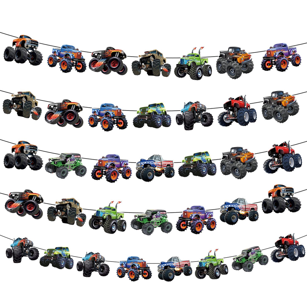 KingZone Monster Truck banner assembly for quick party setup