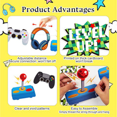 KINGZONE banner pairs with gamer supplies for cohesive party theme